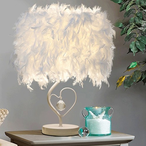 Modern white feather bedside - white,