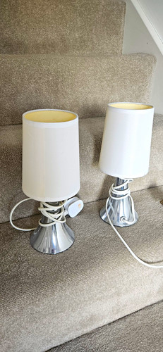 Pair chrome touch table - chrome,