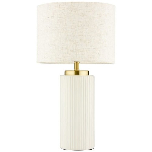 Ribbed ceramic table lamp - ceramic,