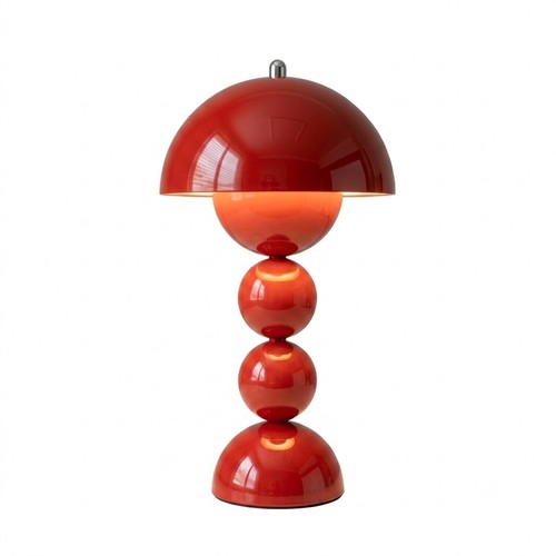 Modern wine red - red, mushroom