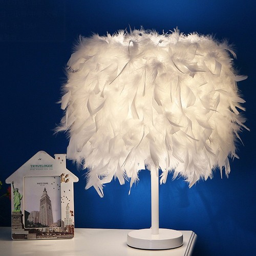 Modern white feather bedside - white,