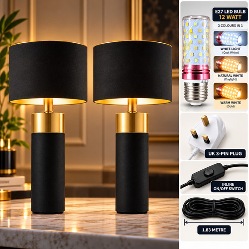 Pack table lamp black - 2, x