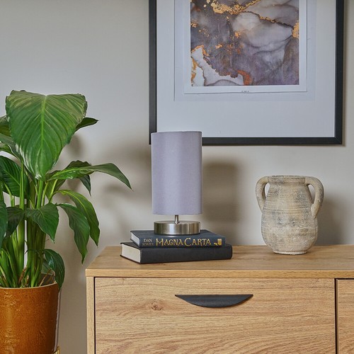 Chrome bedside touch table - chrome,