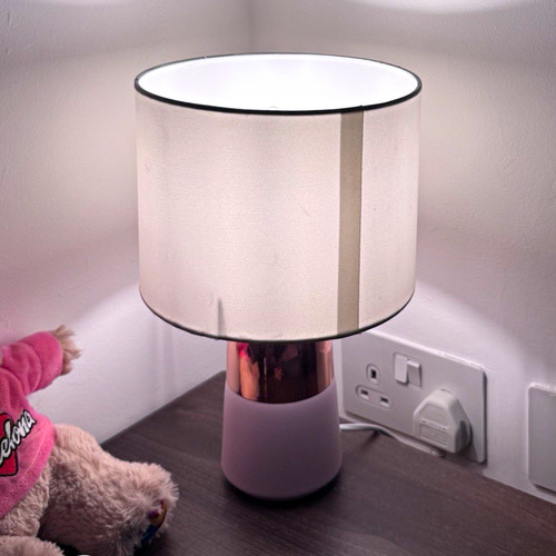 White drum shade - shade, table