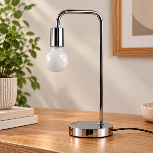 Chrome table lamp - chrome,
