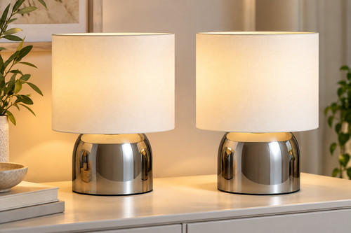 Pair touch table lamps white - table,
