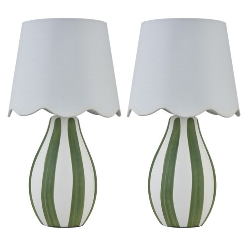 Set green white stripe - set, &