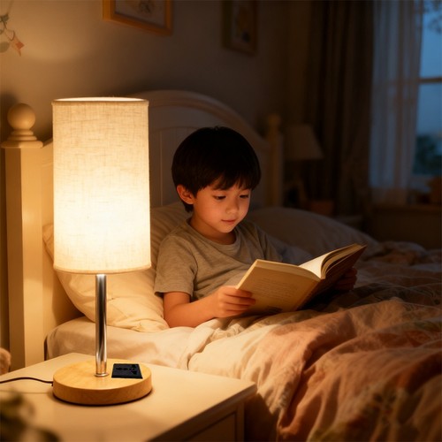 Bedside lamps with pin - 3-pin, plug