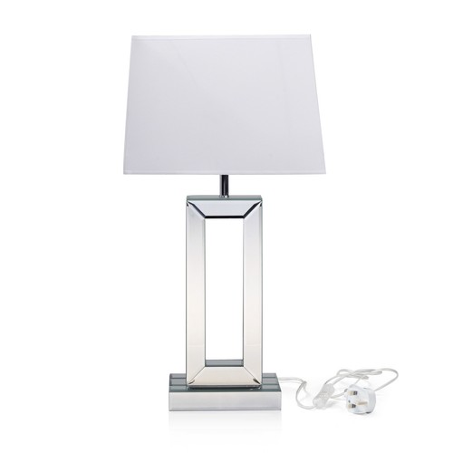 Mirrored table lamp white - table,