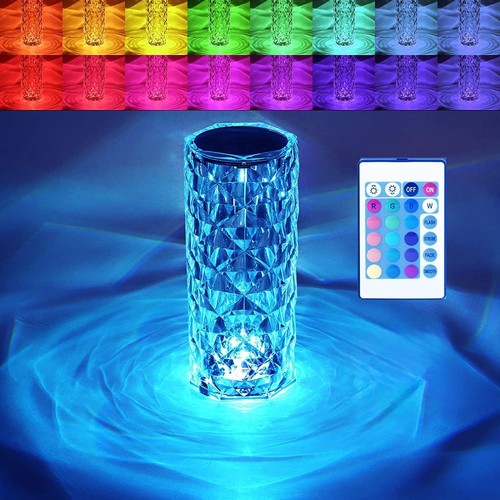 Led crystal table - lamp, diamond