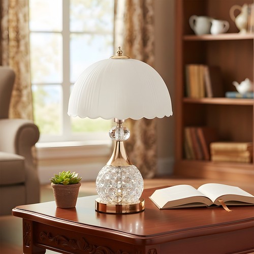 Luxury crystal table lamp with - table,