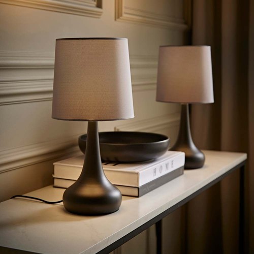 Pair teardrop touch table - of,
