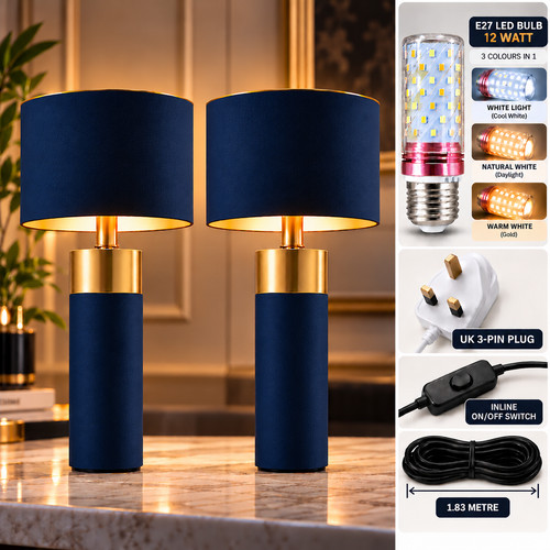 Pack modern table - x, lamp