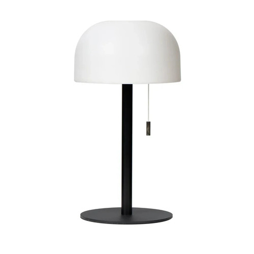 Black white table lamp led - white,